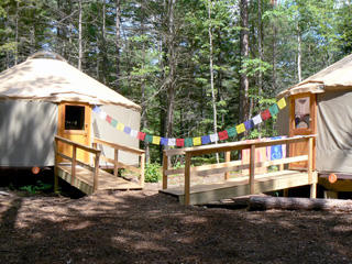LIT yurts at Wildwood Camp