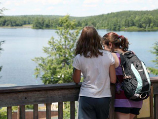 View from the nature center deck at Wildwood Camp