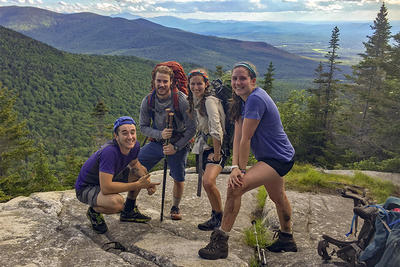 Wildwood Teen Adventure Trek group at top of hike