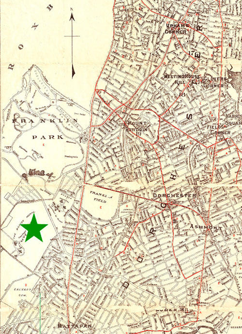 1920 map Boston State Hospital. Map reproduction courtesy of the Norman B. Leventhal Map Center at the Boston Public Library. 