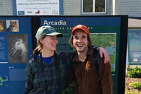 Student Conservation Association interns Charlotte and Greg at Arcadia Wildlife Sanctuary