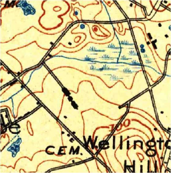 1903 Boston Insane Hospital, Map reproduction courtesy U.S. Geological Survey