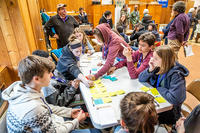 Students working on Action Plans at Arcadia's Climate Summit © Phil Doyle