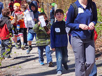 Kids walking during April Vacation Week