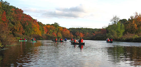 Canoeing in the fall (Photo: Joy Marzolf)