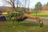 Goose sculpture made with branches at Giving Thanks festival