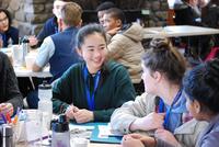 Students brainstorming ideas at the 2018-2019 Youth Climate Summit