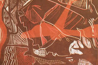 "Bird's Eye View" monoprint © Naomi Lev