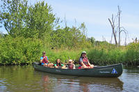 Campers canoeing at Ipswich River Nature Day Camps
