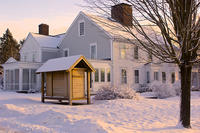 Bradstreet House in winter at Ipswich River Wildlife Sanctuary
