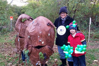 Horseshoe crabs and tour visitors at Long Pasture's Enchanted Forest