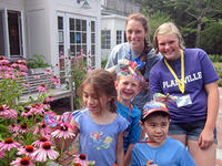 Campers and counselors at Moose Hill Camp