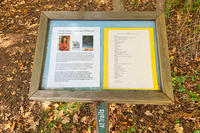 Poetry kiosk display on a trail at Oak Knoll Wildlife Sanctuary