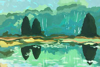 Pike's Pond, oil on canvas © Ghetta Hirsch