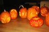 Carved pumpkins ready for Halloween