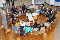 Youth Climate Action Summit participants in a breakout discussion © Mary Whitty
