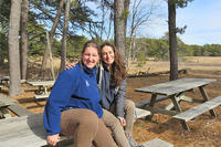 Education interns Rachel Rigolosi and Kathryn Borowicz