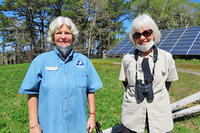Wellfleet Bat volunteer trail naturalists Josie Anderson and Mary O'Neil