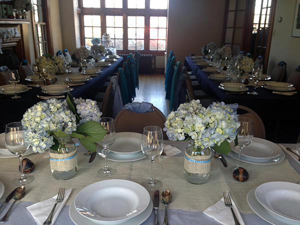 Baby Shower Set Up In The Living Room For 30 People