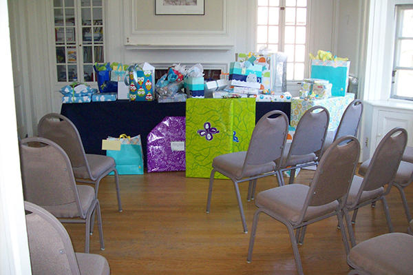 Gift table in the dining room