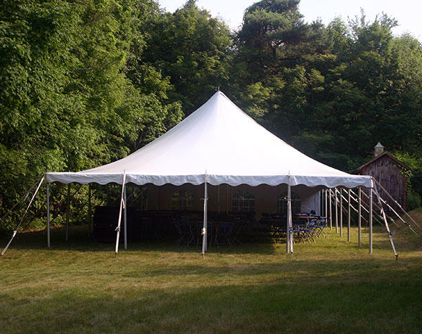Event tent set-up for 80