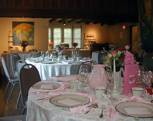 Gallery with tables for an event