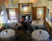 The gallery set-up with tables for an event