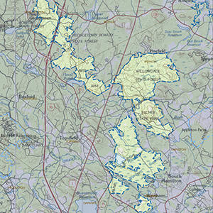 Map of the Eastern Essex County Interior Forest IBA site