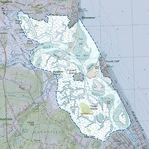 Map of the North River Mouth and Corridor IBA site