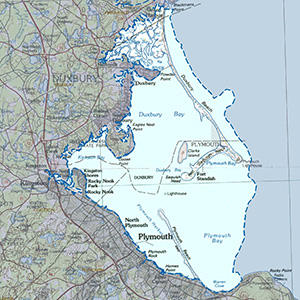 Map of the Plymouth and Duxbury Bays IBA site