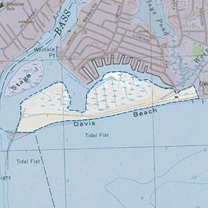 Map of the West Dennis Beach IBA site