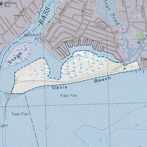 Map of the West Dennis Beach IBA site