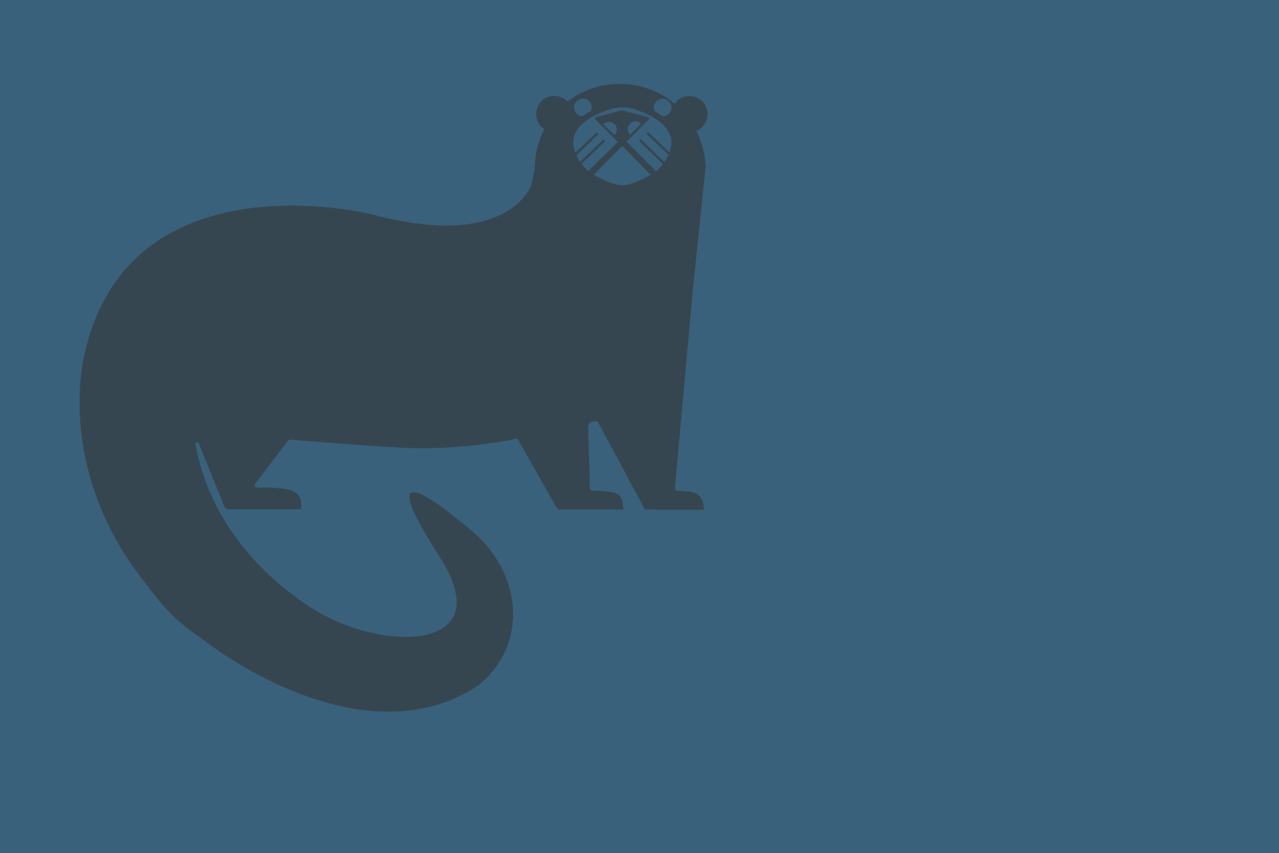 otter two tone graphic