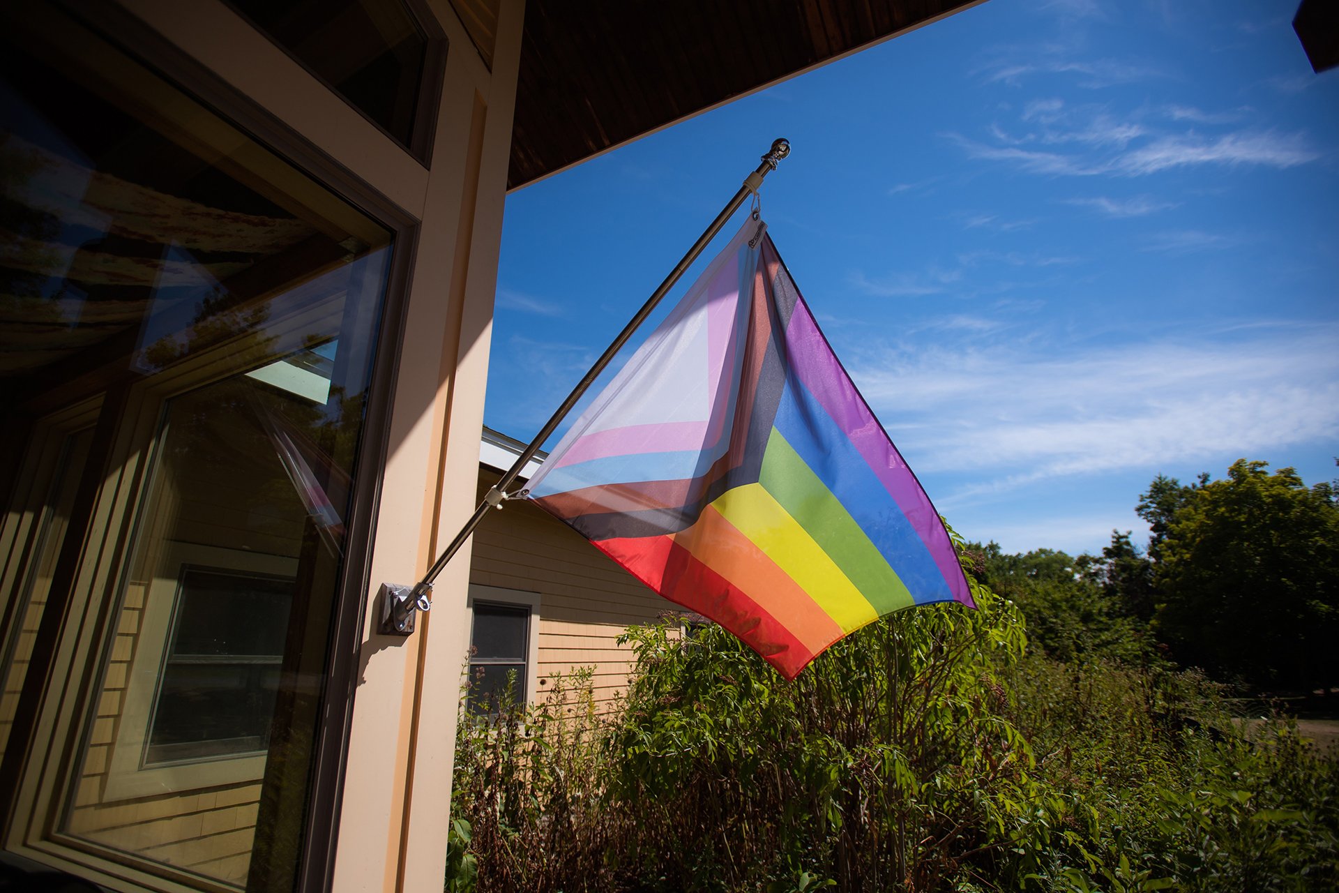 Progress Pride Flag at Boston Nature Center