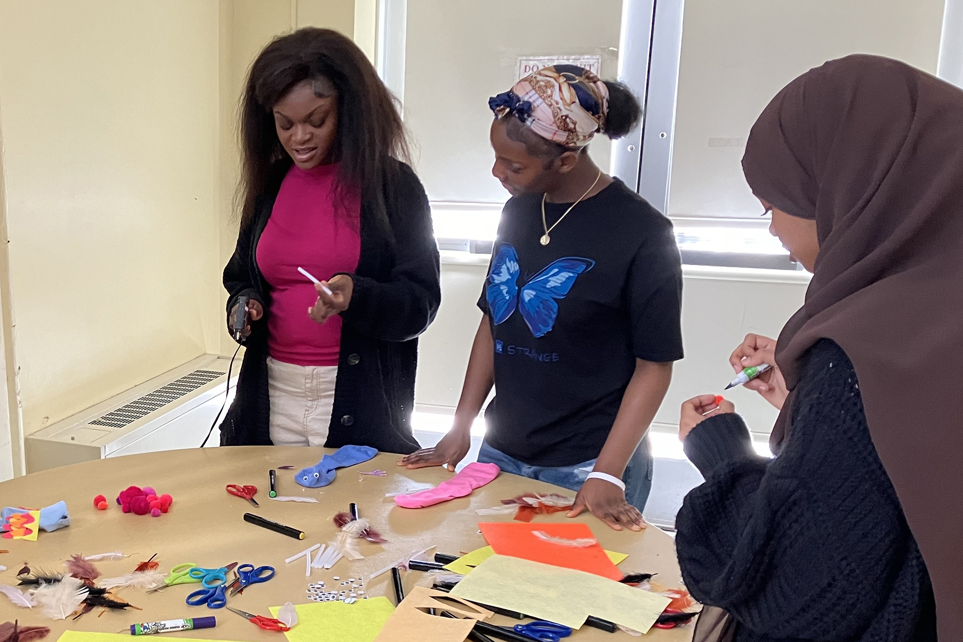 YCLP attendees at a craft workshop