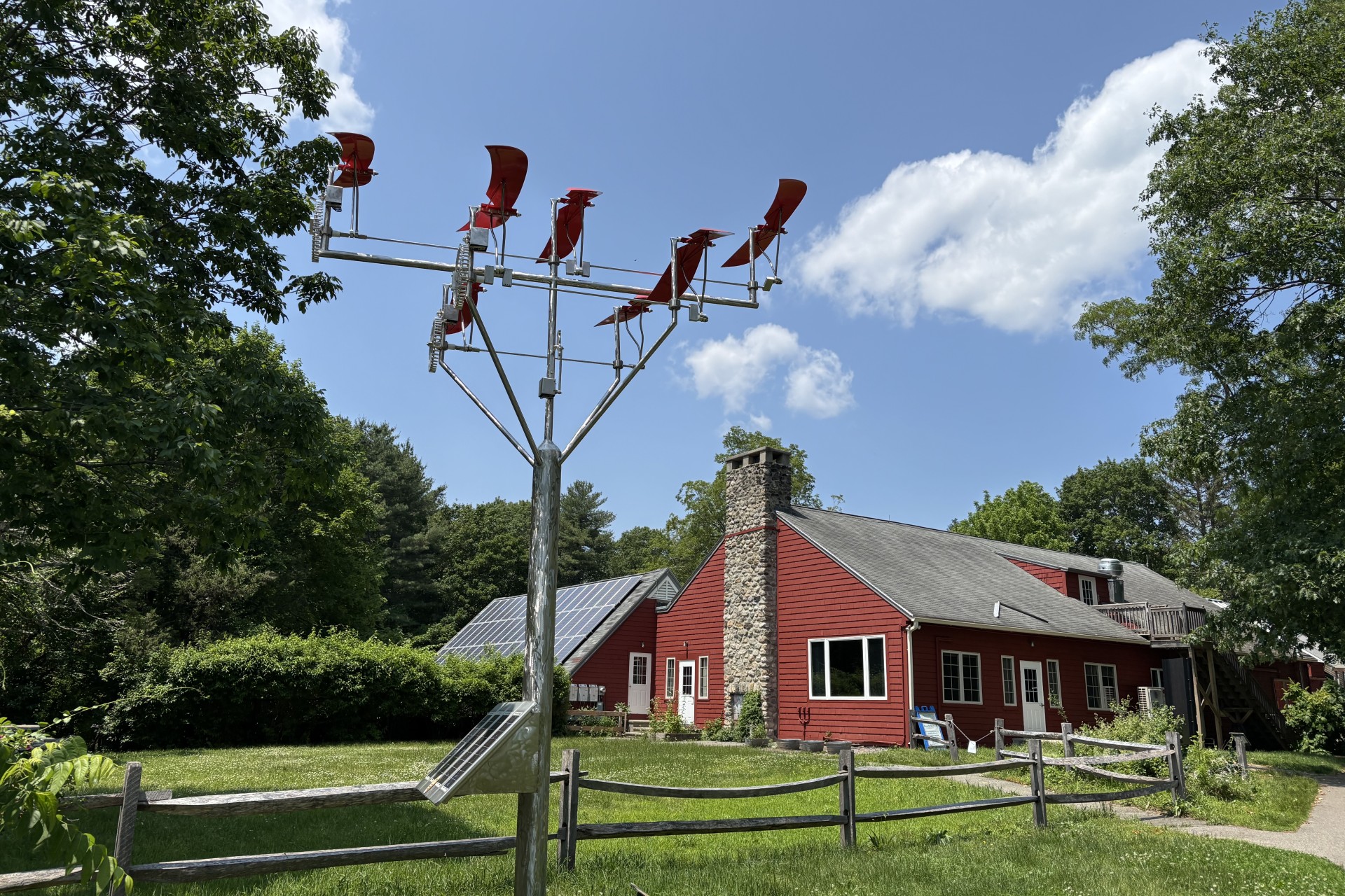 Solar sculpture outside of drumlin farm nature center