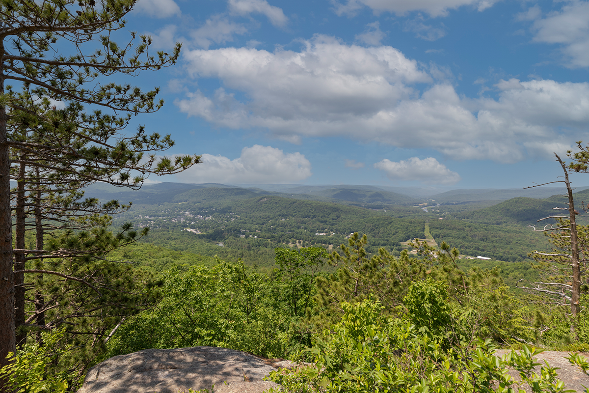 View of the valley from the Bluff at High Ledges