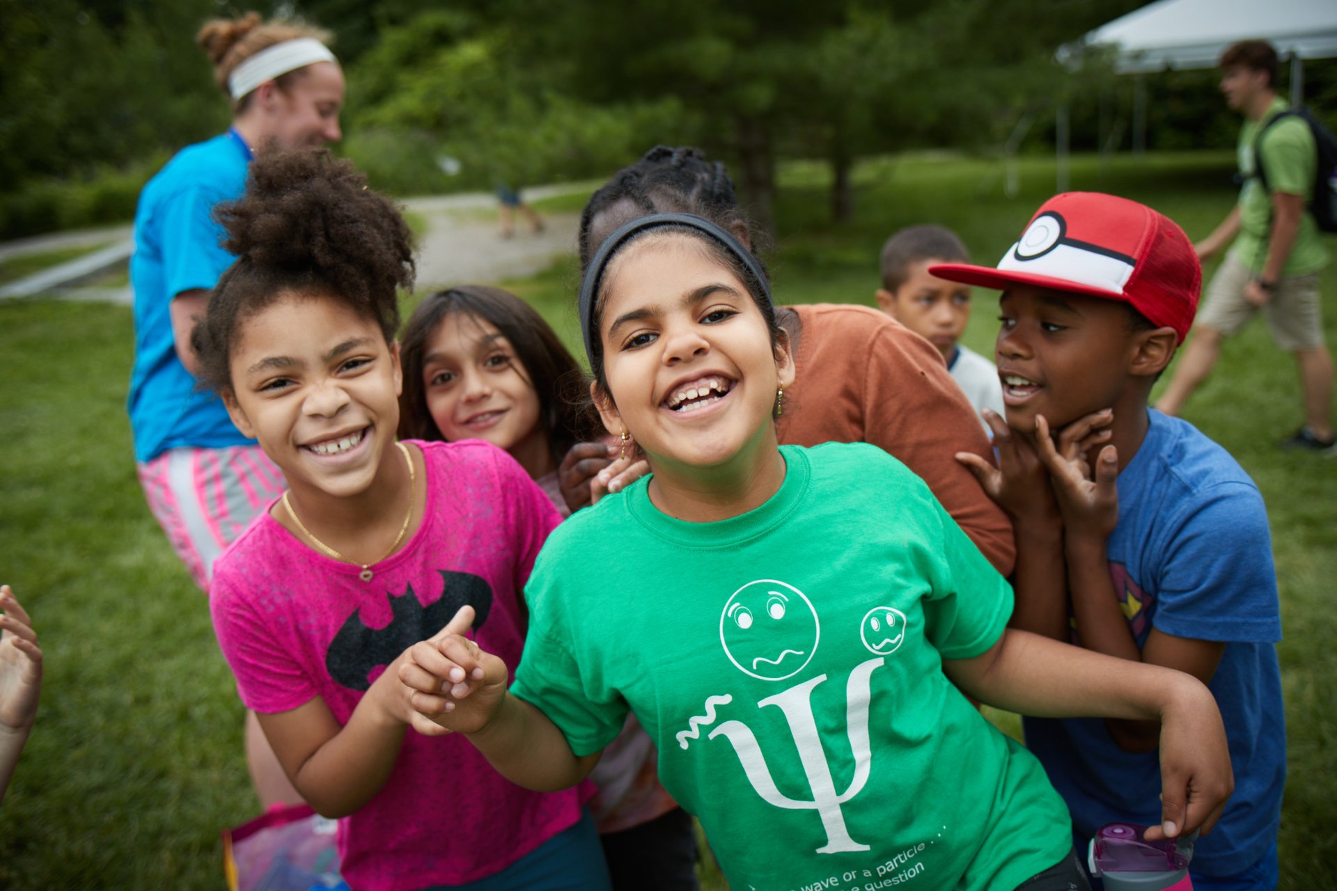 Group of campers smiling at the camera