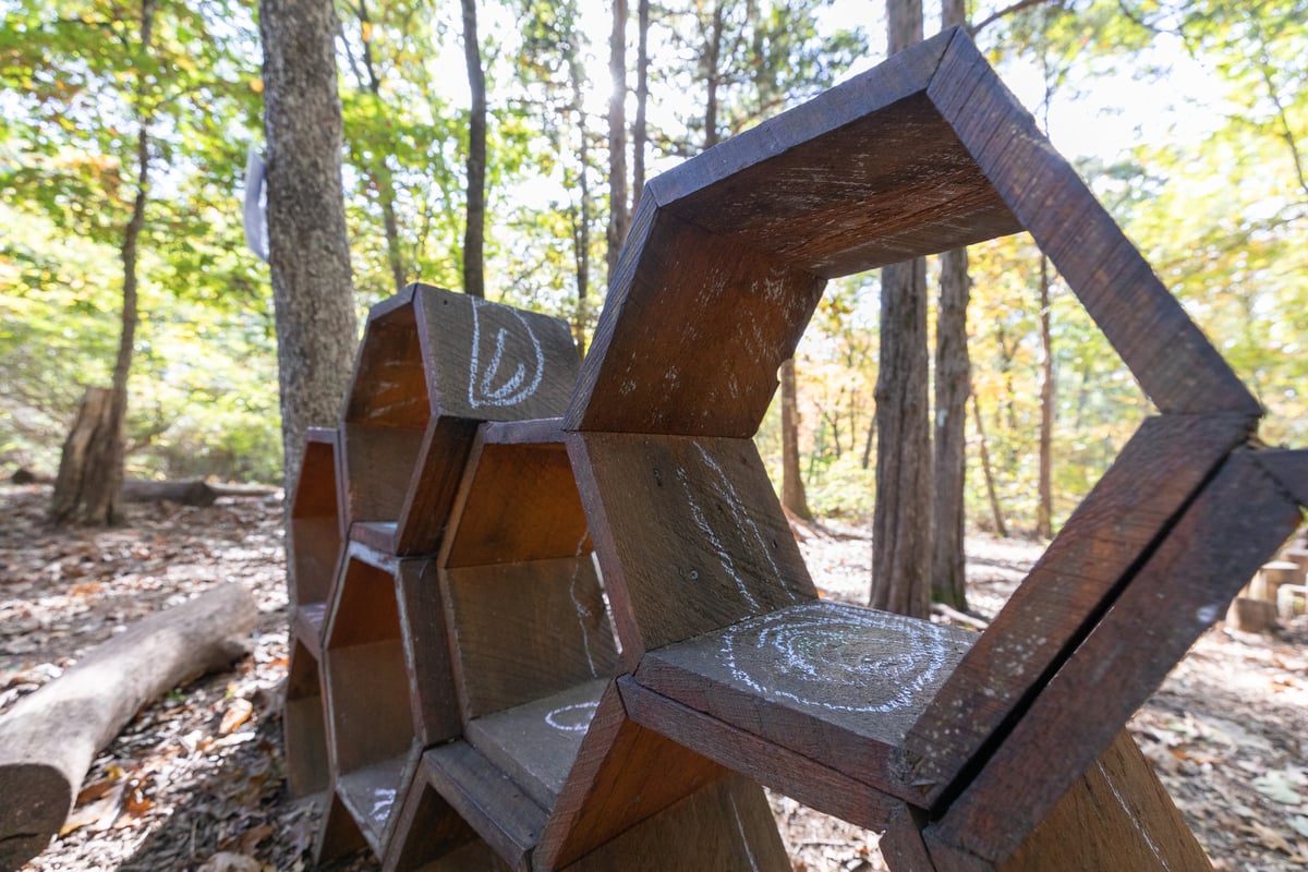 Nature Play structure at Oak Knoll