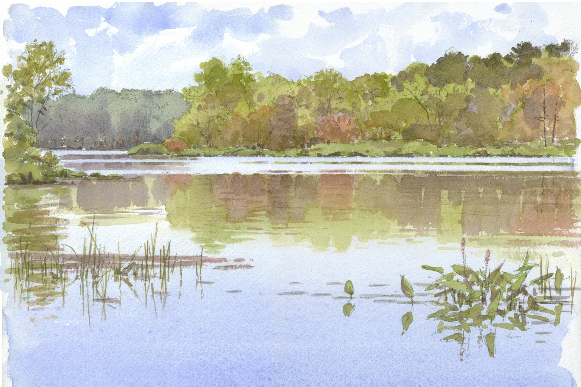 Painting of Concord River