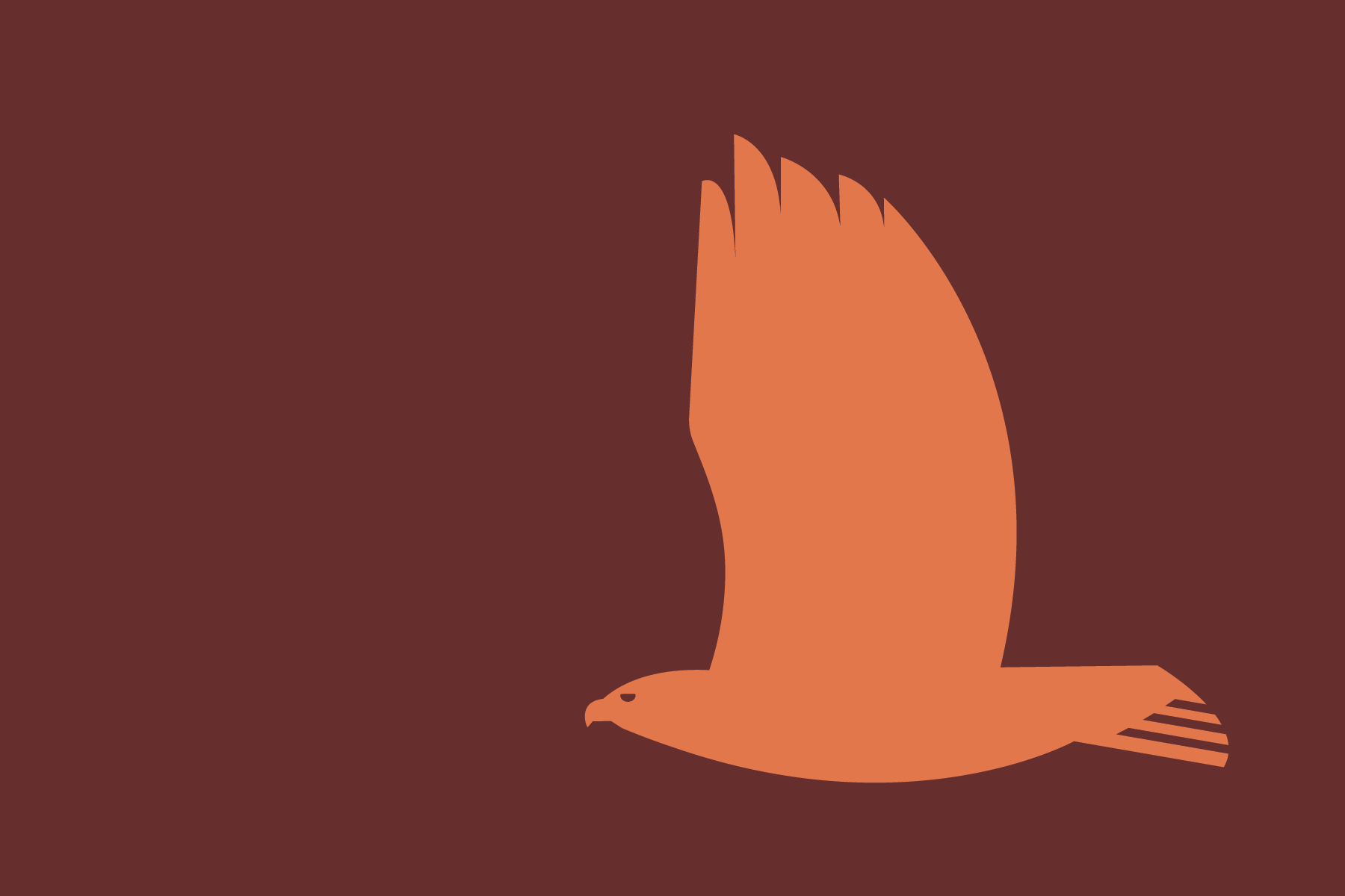Red tailed hawk two tone graphic
