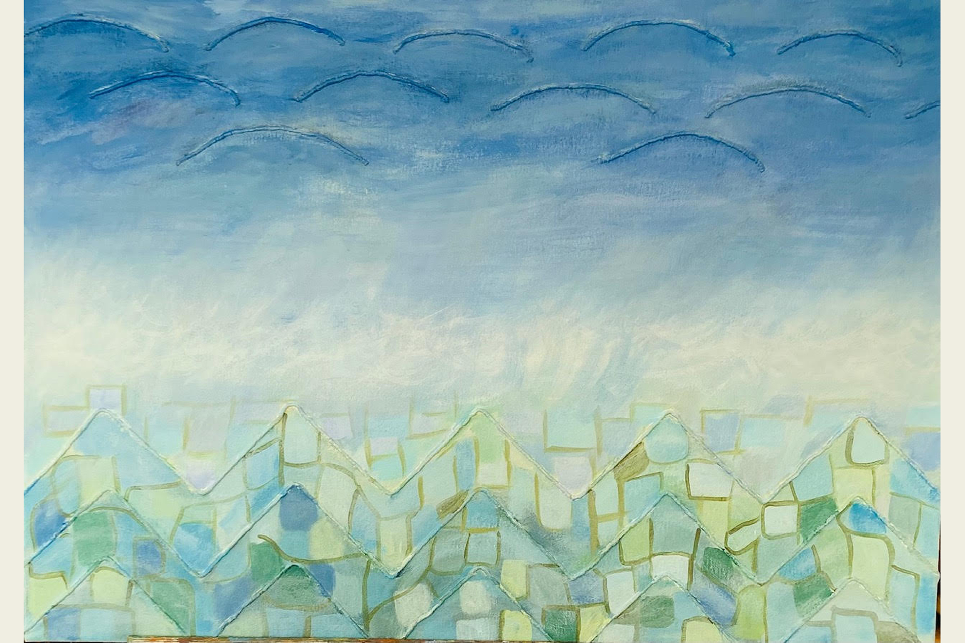 Abstract landscape painting by Camille Musser