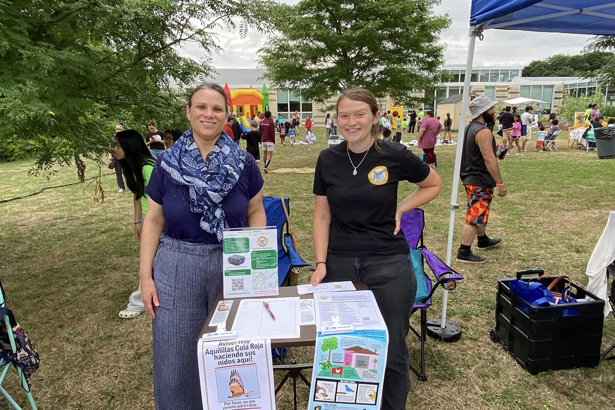 Christine Wilkins and Emily Taranto Standing at Demo Table