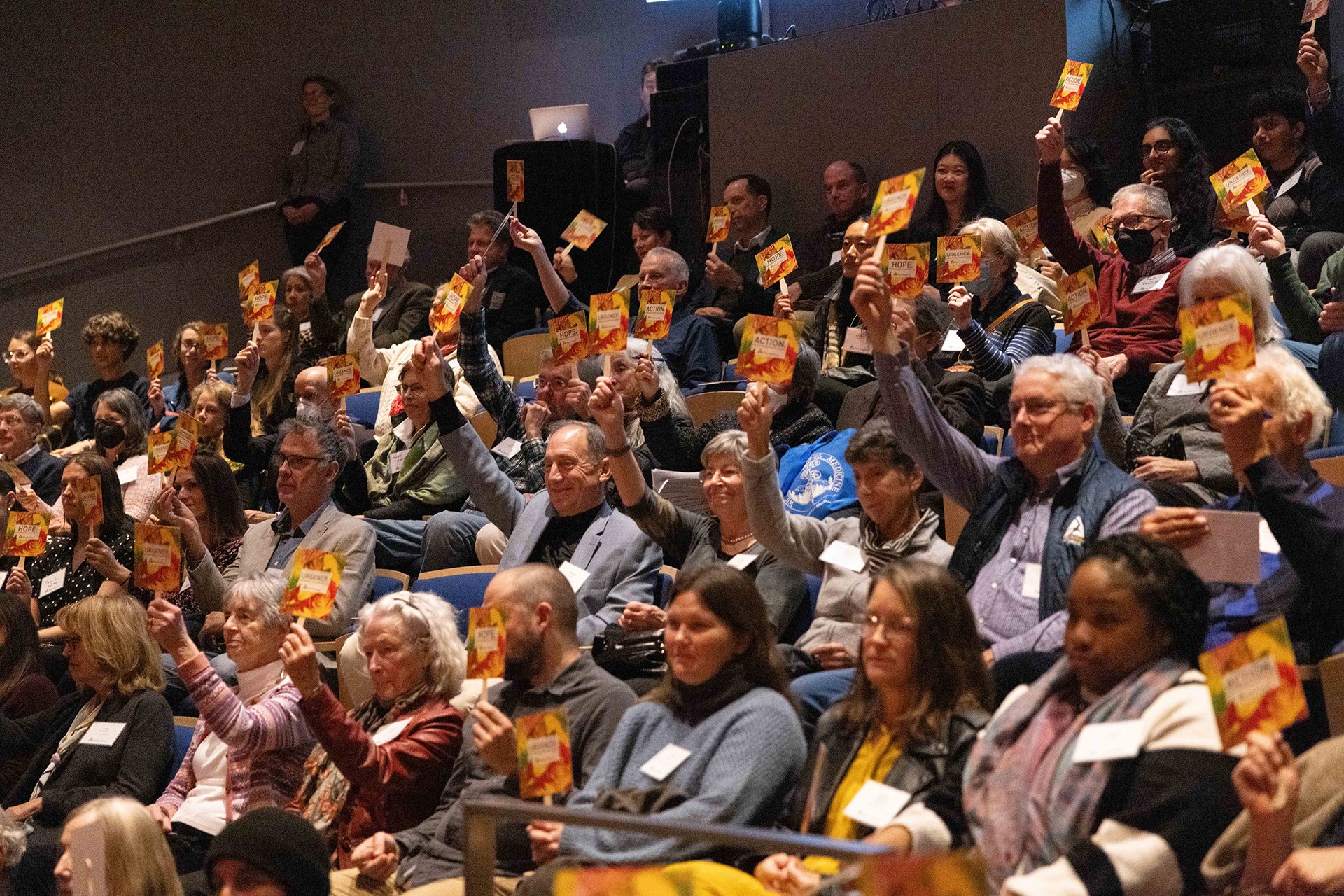 People voting at Annual Meeting