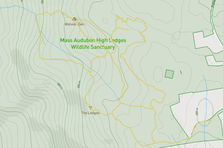 Screen grab of High Ledges Digital Trail Map