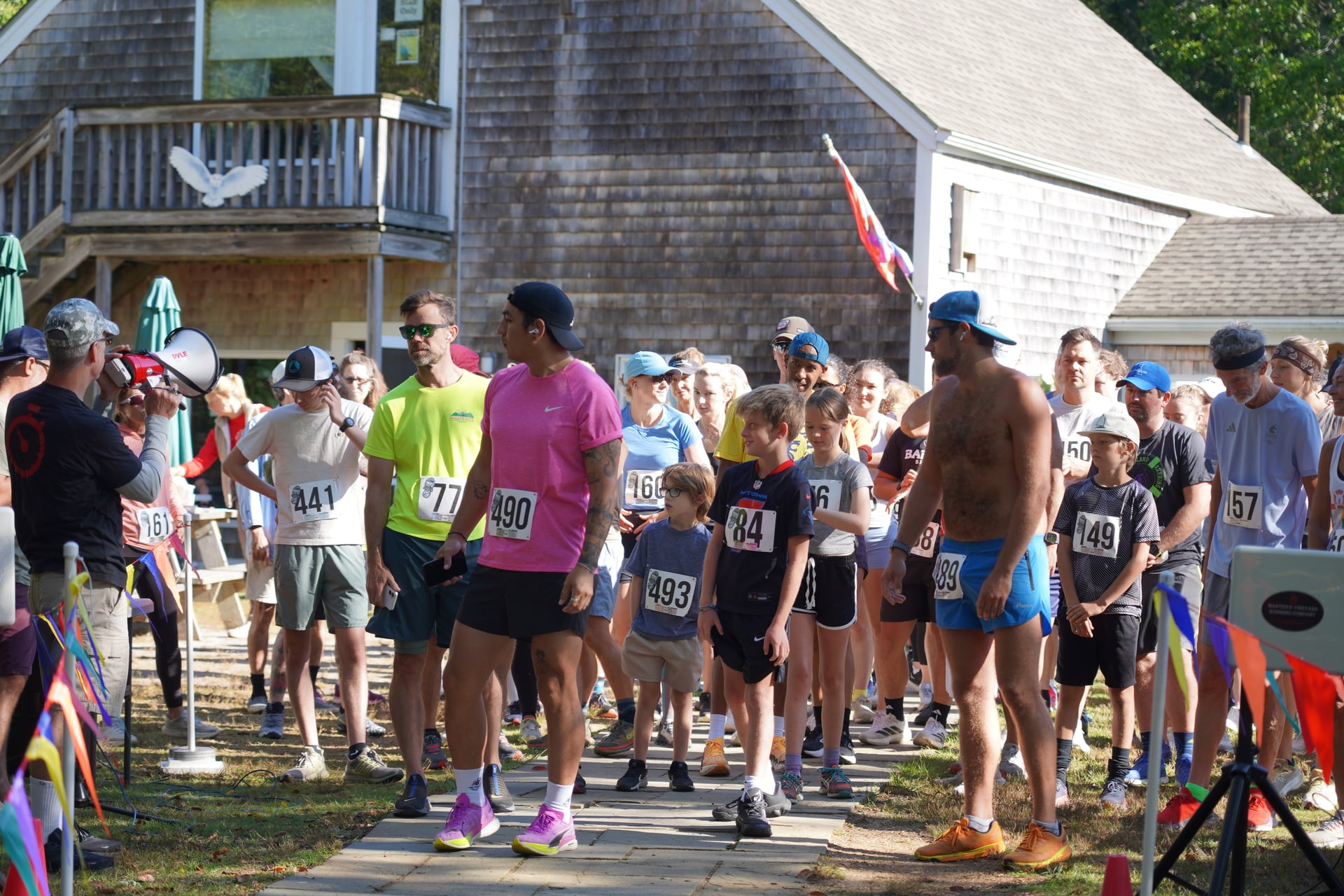 Runners preparing for a race at the starting line