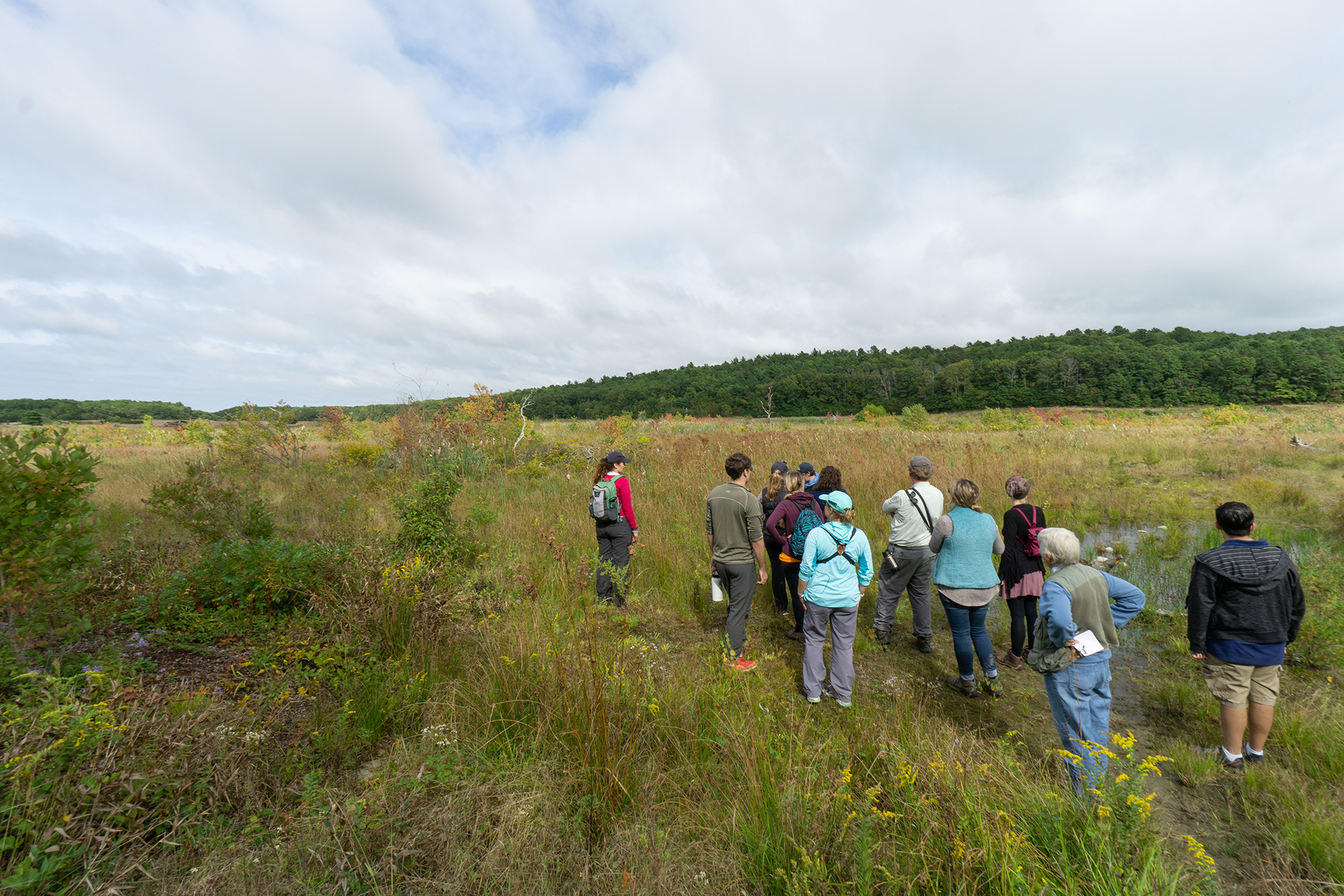 group of an adults on a trail