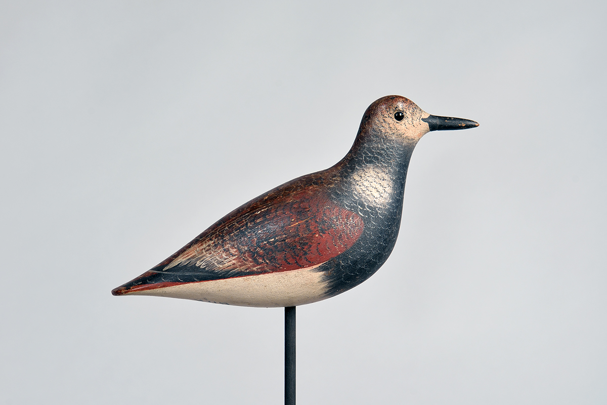 wooden decoy of Ruddy Turnstone by John Dilley