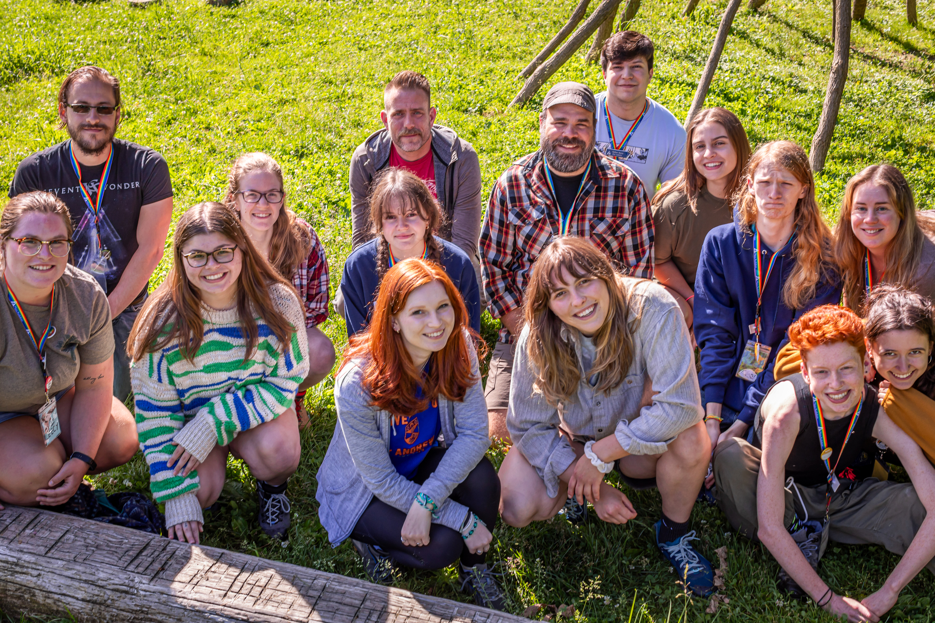 Group of people smiling at camera