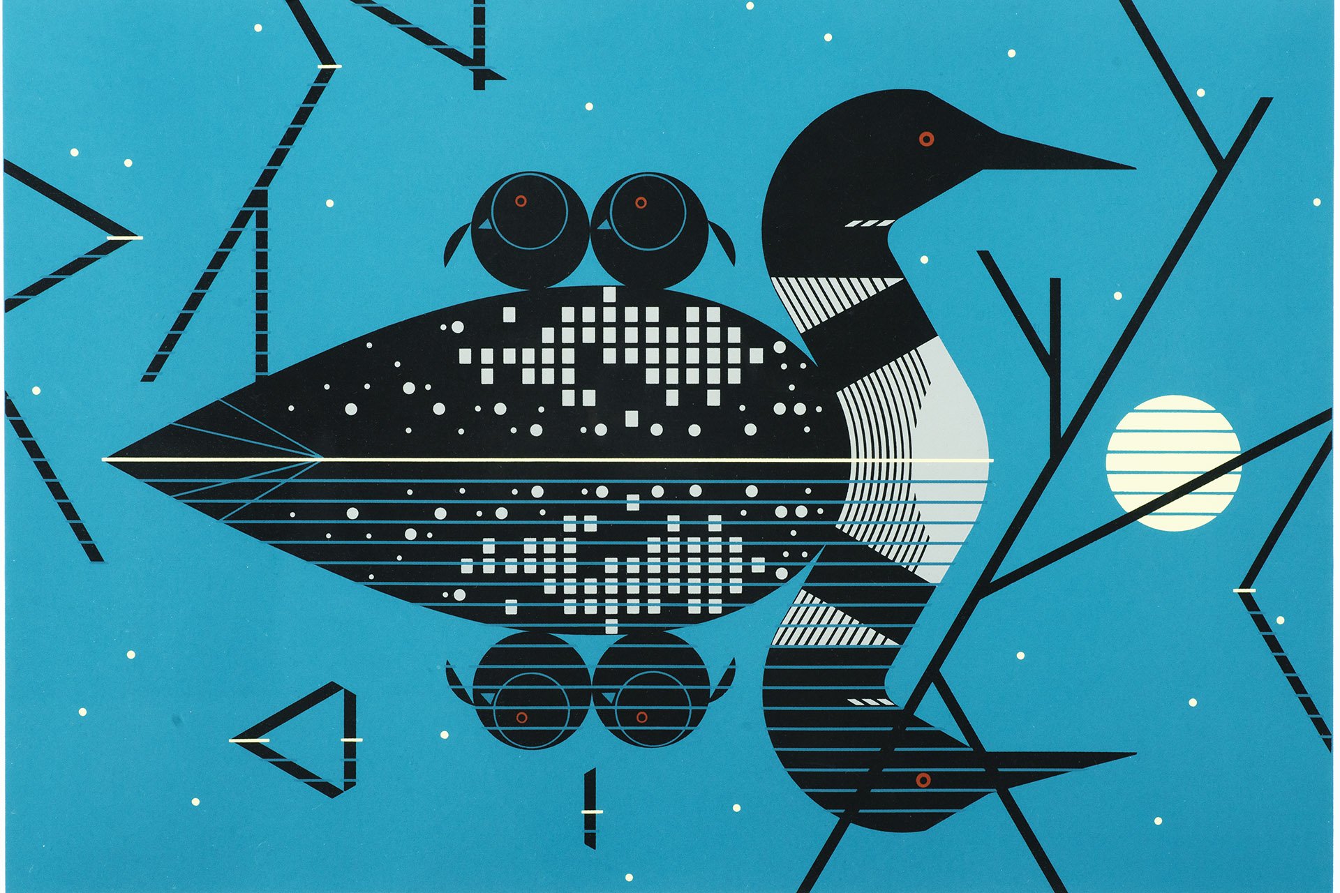 Loons by Charley Harper